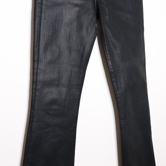 VERONICA BEARD Carolyn 10" Baby Boot Coated Jeans in Forest Green Women's 25 - Picture 3 of 11